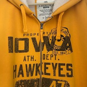 J. America Iowa Hawkeyes Zip Up Fleece Hoodie XL